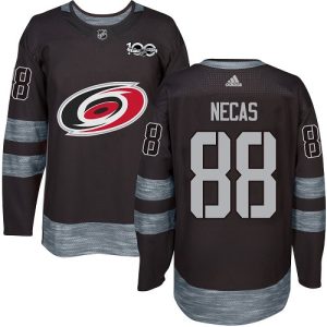 Herren Carolina Hurricanes Eishockey Trikot Martin Necas #88 Authentic Schwarz 1917-2017 100th Anniversary